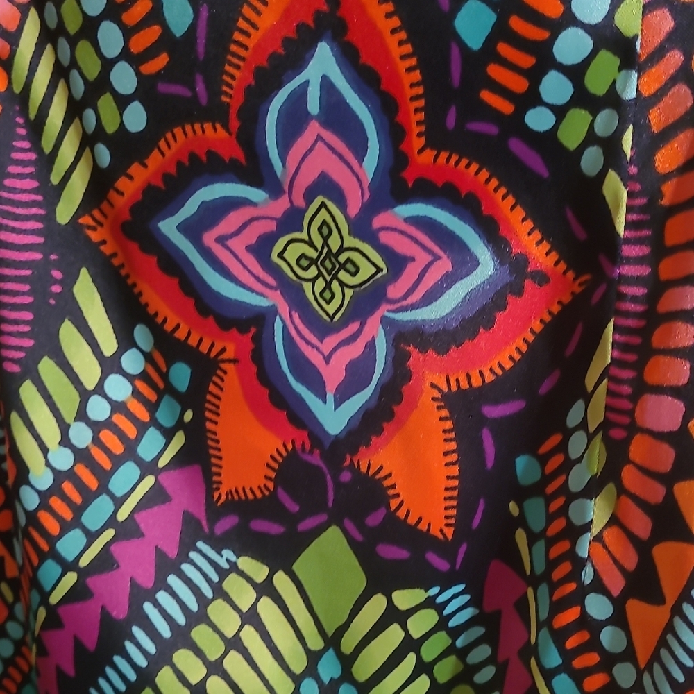 Vibrant Multicolor Geometric Pattern Dress - image 2